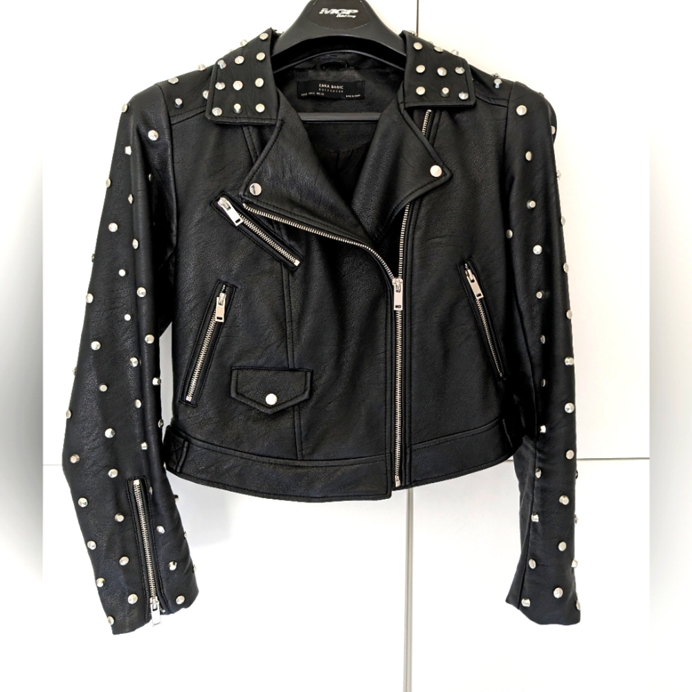 Zara women's faux leather jacket